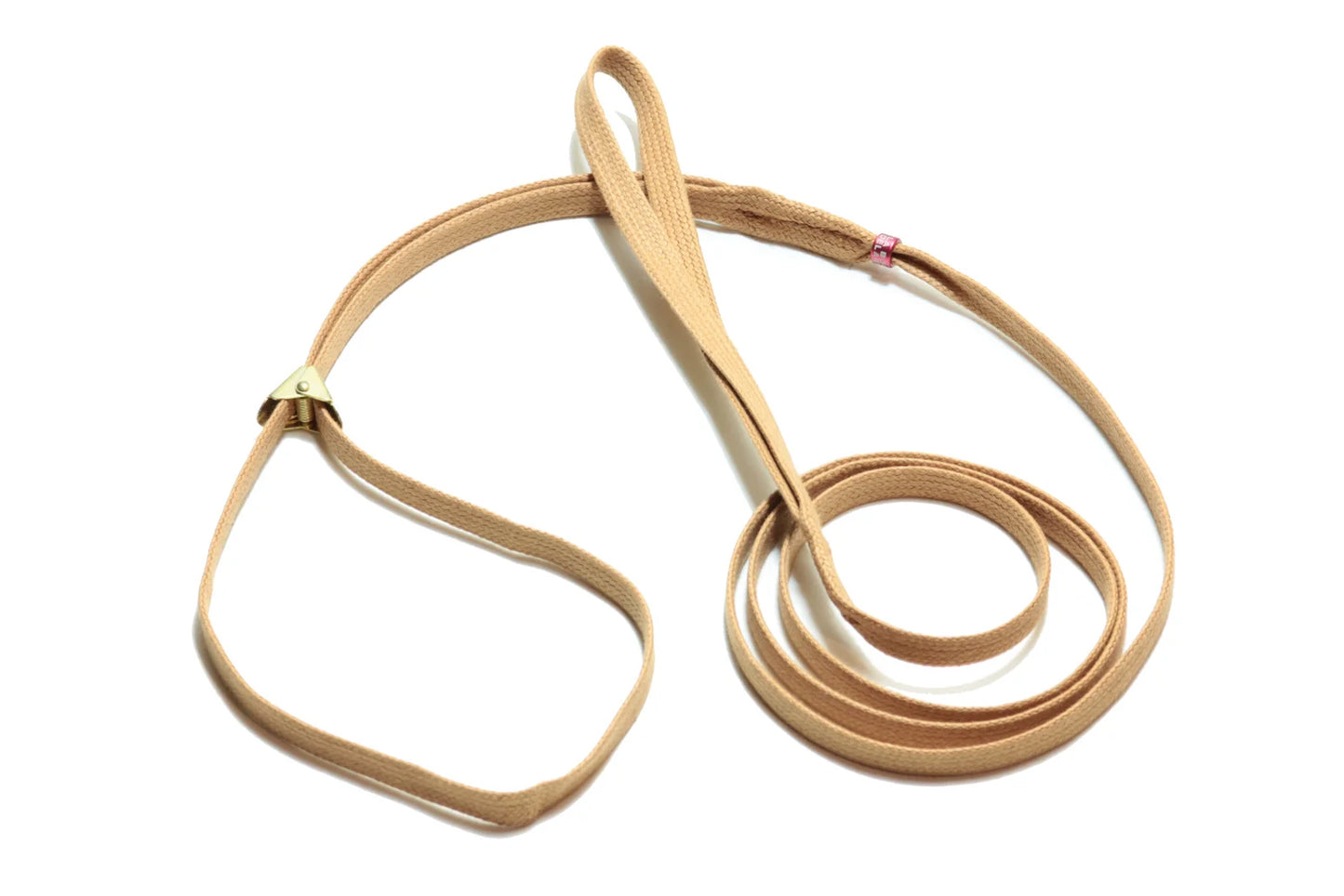 Leash with Clip - litteä puuvillainen näyttelyhihna klipsillä, 130cm