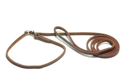 Nahkainen noutajahihna stopperilla