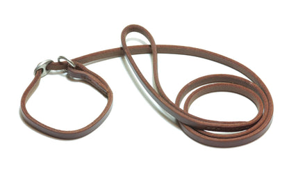 Nahkainen noutajahihna stopperilla